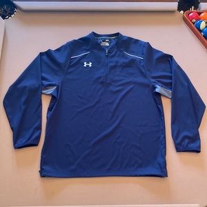 Under Armour quarter-zip navy blue pullover, size medium